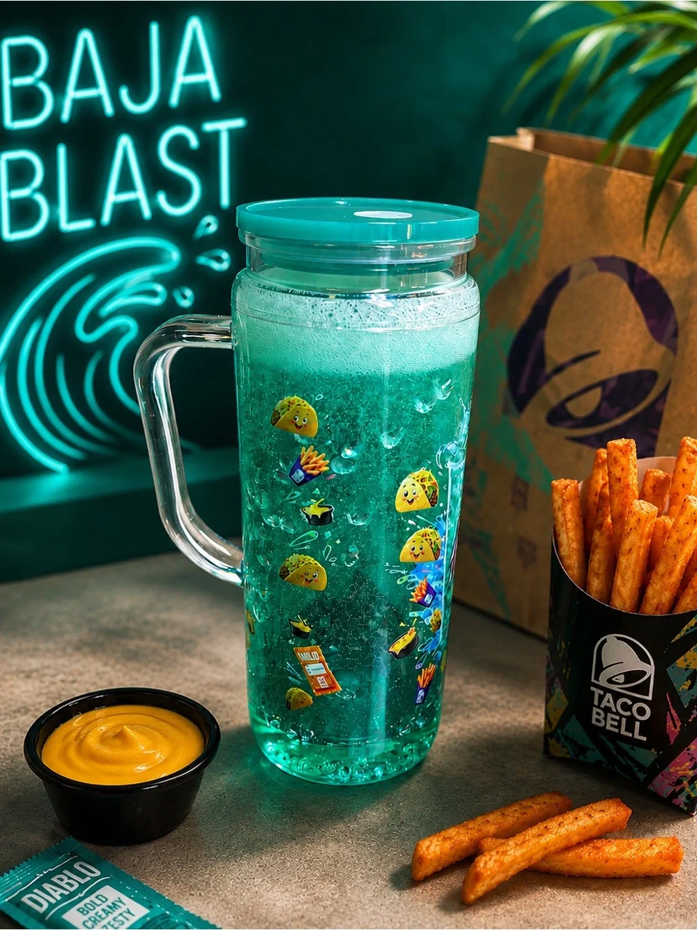 🌊 Baja After Dark™ | HandleMySparkle™ 20 oz Snow Globe Tumbler